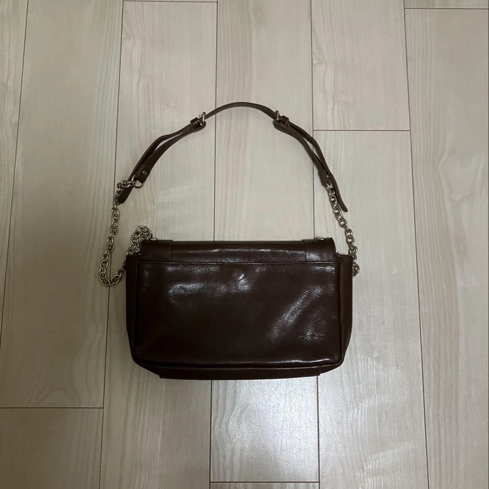 Vivienne Westwood кожаная цепочка наплечная сумка коричневый, съемная цепочка, отличное - Изображение 2 из 4