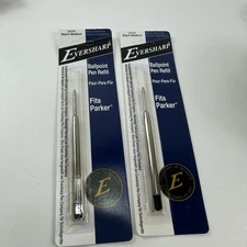 Eversharp SKR4 Ballpoint Pen Refill Fits Parker  Black Medium  - ￼ A Lot Of Two.