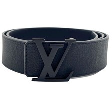 Cintura LOUIS VUITTON con iniziali LV M0424 monogramma nero pelle taurillon uomo