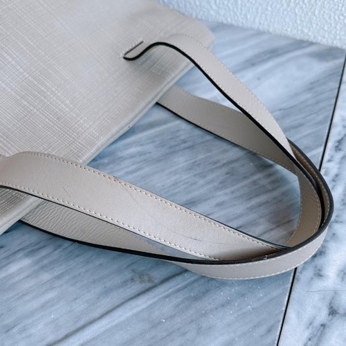 LOEWE Anagram Leather Tote Bag Shopper Gray Authentic Pre-owned - Picture 9 of 17