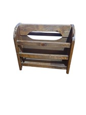 Vintage 1960s Wooden Magazine Rack