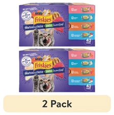 Purina Friskies Pate Seafood & Chicken Variety Pack Wet Cat Food, 5.5 oz, 80 Can