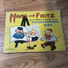 Hans und Fritz Katzenjammer Kids Saalfield Pub. Lg Comic Book c 1917