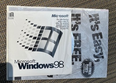Microsoft Windows 98 Full Operating System New Sealed w/key