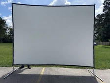 Da-Lite Fast-Fold Deluxe Projection Screen w/ H-D Legs - Good, No Keyway - Read