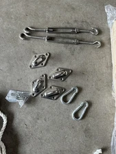 HARDWARE hooks screws attachments for Sun Shade Sail Outdoor Canopy Cover