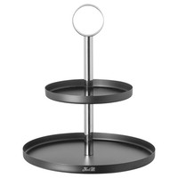Fink Etagere 34 X 27 Cm ZweistöCkig Tablett Schwarz Stufentablett Mit Haltering