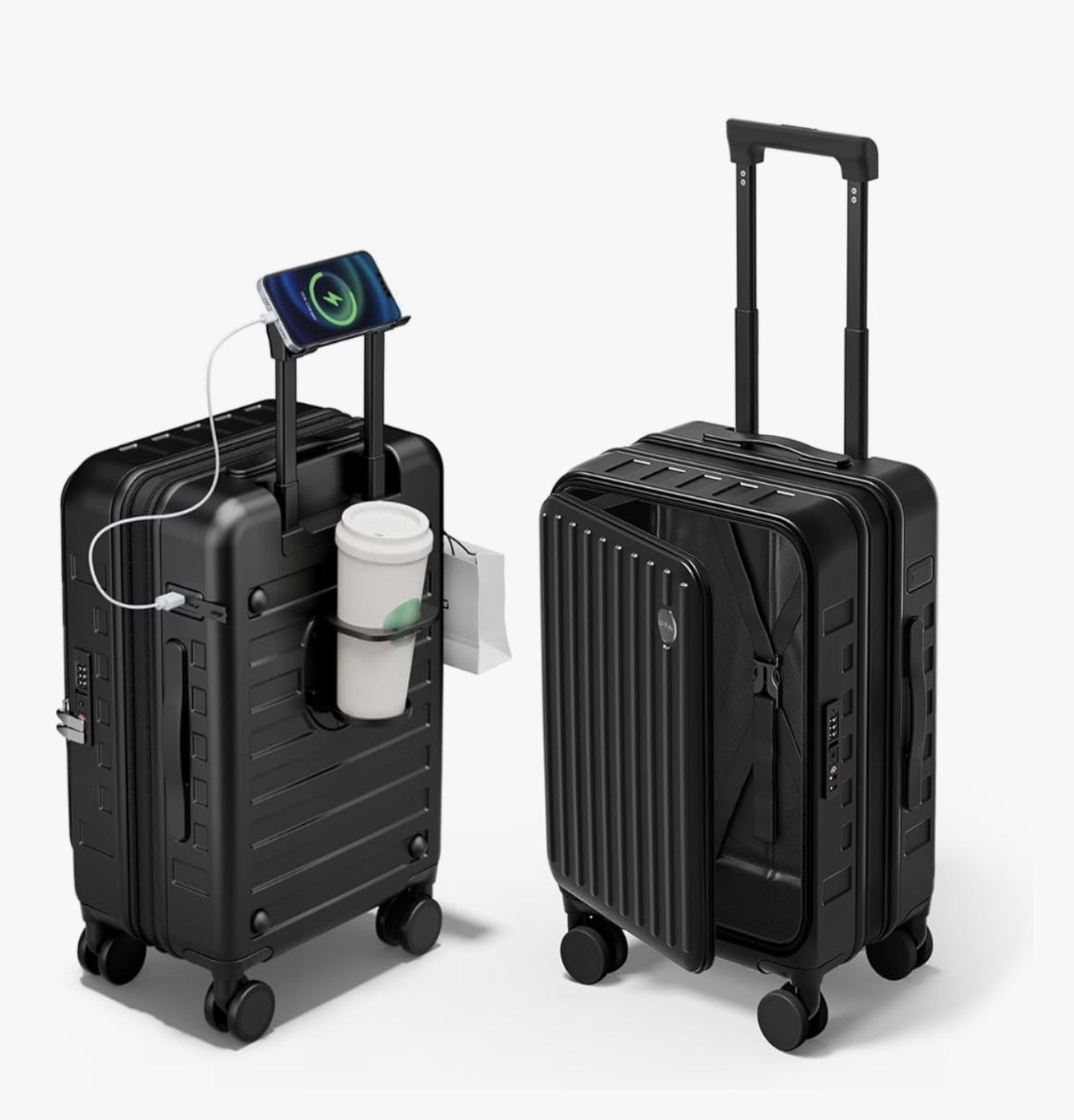 DTA Nova Expandable Lightweight PC Hard Shell Suitcase, 20-i
