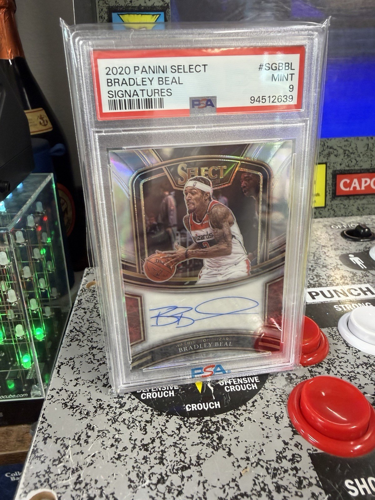 2020 Panini Select Bradley Beal Signatures Silver Prizm Auto /49 PSA 9 MINT