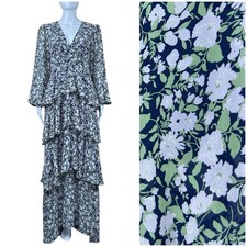 ASTR the Label Anora Floral Tiered Maxi Dress Size Small Cottagecore Boho Event