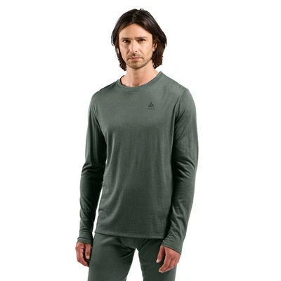 Odlo Natural Merino 160 Base-Layer-Langarm-Shirt Herren |112272-10877| Merino
