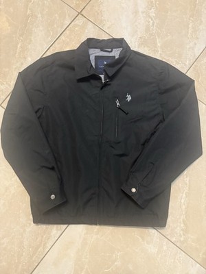 US POLO ASSN.  Men's Waterproof  Black  Jacket- Large