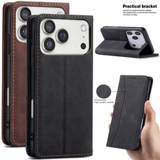 For iPhone 17 Pro Max/17 Air/17 Pro/17 Pouch Leather Wallet Flip Case Hard Cover