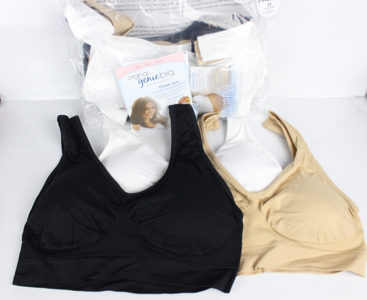 genie Integrate bra 3L 6点セット Genie Bra 6 Pack Women's Wireless Solid Color Seamless 3XL Natural