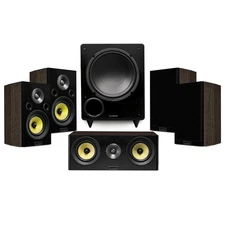 Fluance Signature Compact Surround Sound Home Theater 5.1 System - Walnut