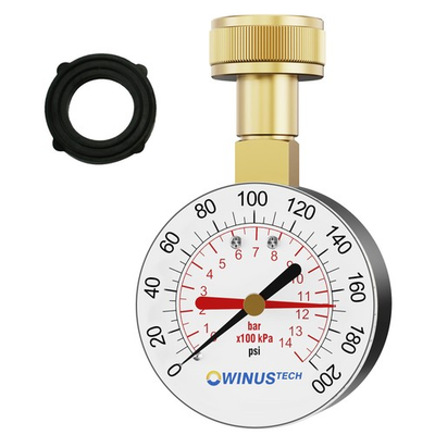 #ad #ad Water Pressure Gauge 3 4quot; Female0 200 PSI Pressure Gauge Water Pressure Test... $9.21