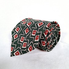 Polo Ralph Lauren Tie 100 Silk Geometric L 55 5/8 W 3 3/4 Hand Made in USA