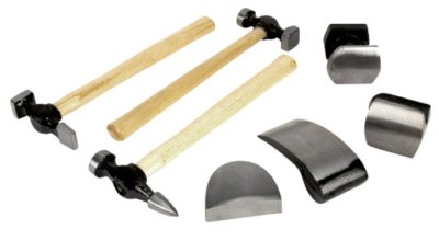Wilmar W1007DB Performance Tool 7 Piece Auto Body Hammer Dolly Tools Repair Kit