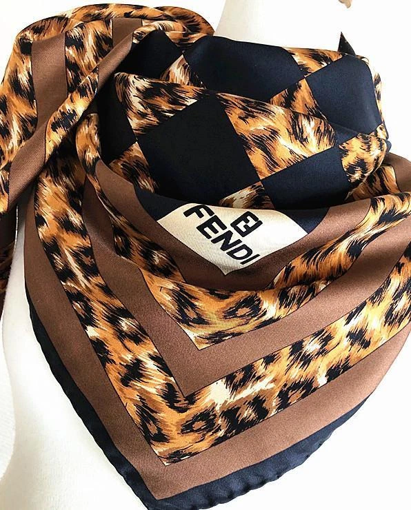 Fendi foulard silk scarf top