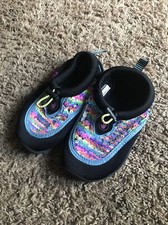 Body Glove Girl's Aquasock Water Sequin Mermaid Shoes Toddler Sz 9