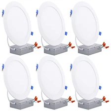 6/12-Pack 8 Inch LED Recessed Light, CRI90, Dimmable, Ultra-Thin, 5000K Daylight