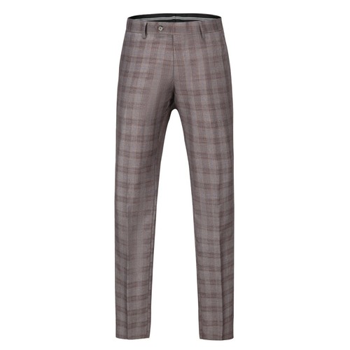 Men's 3-Piece Slim Fit Check Suit - Picture 13 of 25