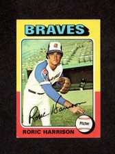 1975 Topps Baseball Mini Card #287 Roric Harrison Atlanta Braves EX *aa