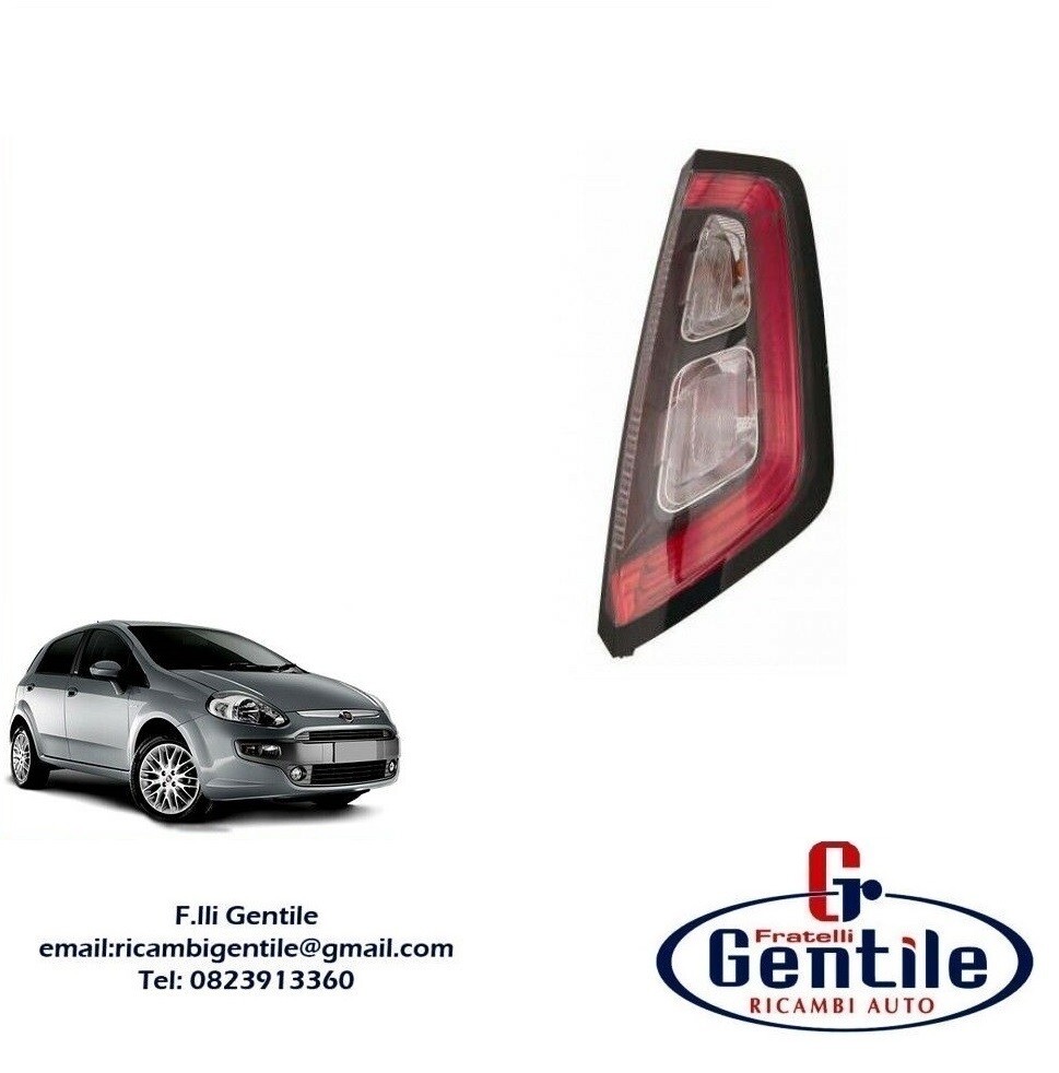 For Fiat Punto Evo 2009: Black Edge LED Rear Tail Light (Right Side)