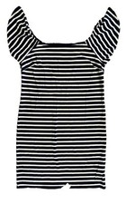 Ralph Lauren Women’s Dress Sz Large Navy Striped Midi Nautical Off Shoulder