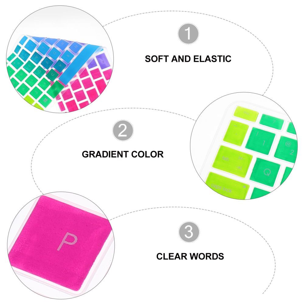 3 PCS Silica Gel Laptop Keyboard Film Desktop Colorful Skin Cover eBay