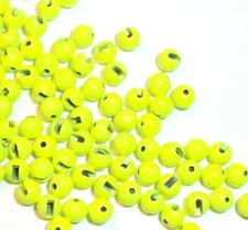 20 YELLOW CHARTREUSE TUNGSTEN SLOTTED BEADS Fly Tying 6 Sizes to Pick From