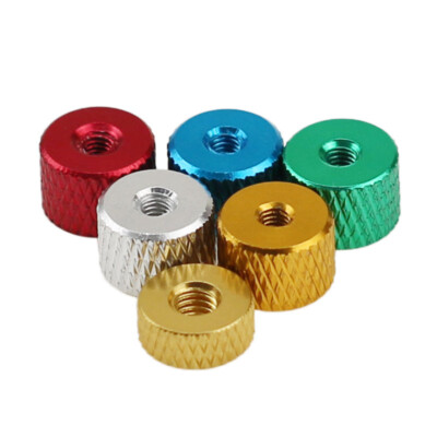 M3/M4 Aluminium Alloy Knurled Thumb Nut Hand Grip Knob Locking Through-Hole Nut