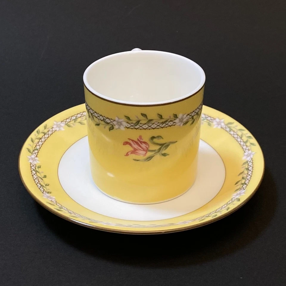 Tiffany & Co. Juego de 2 tazas y platillos Pink Tulip Demitasse auténticos sin usar sin caja Foto 4 de 4