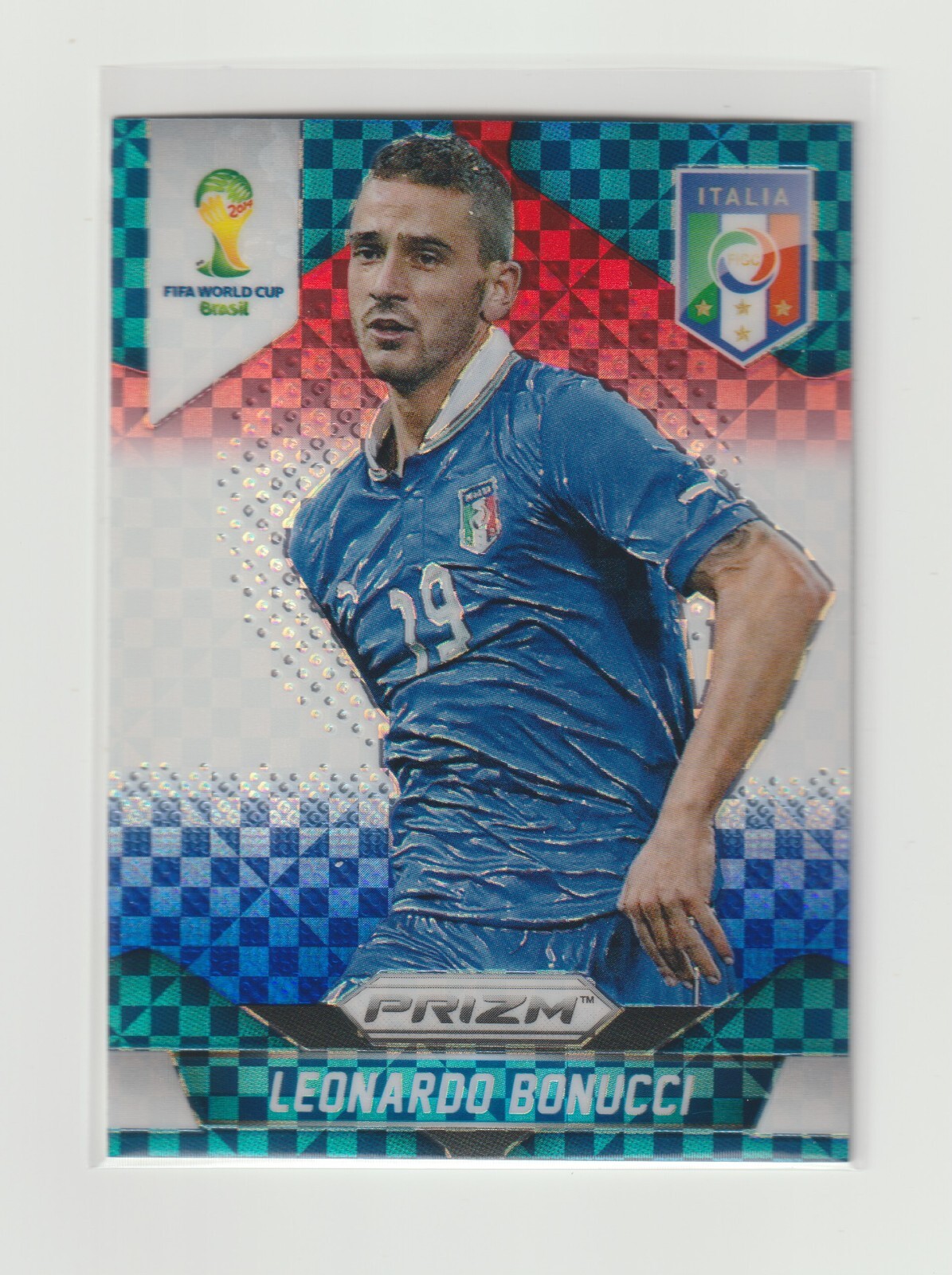 2014 PRIZM WORLD CUP RED WHITE BLUE POWER PLAID [ LEONARDO BONUCCI ] ITALY