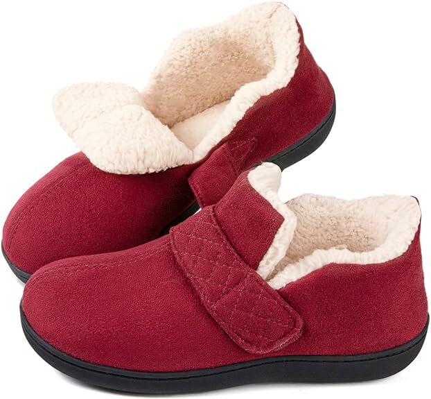 Women's Adjustable hook Slipper Memory Foam House Shoes Indoor
