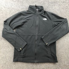 The North Face Jacket Boys XL Gray Fleece Full Zip Casual Embroidered Preppy