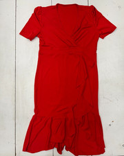 Shein Red Short Sleeve Dress Womens Size XXL