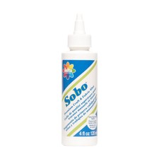 Pegamento de tela y artesanía a cuadros Sobo Premium - 4 onzas, 4 oz