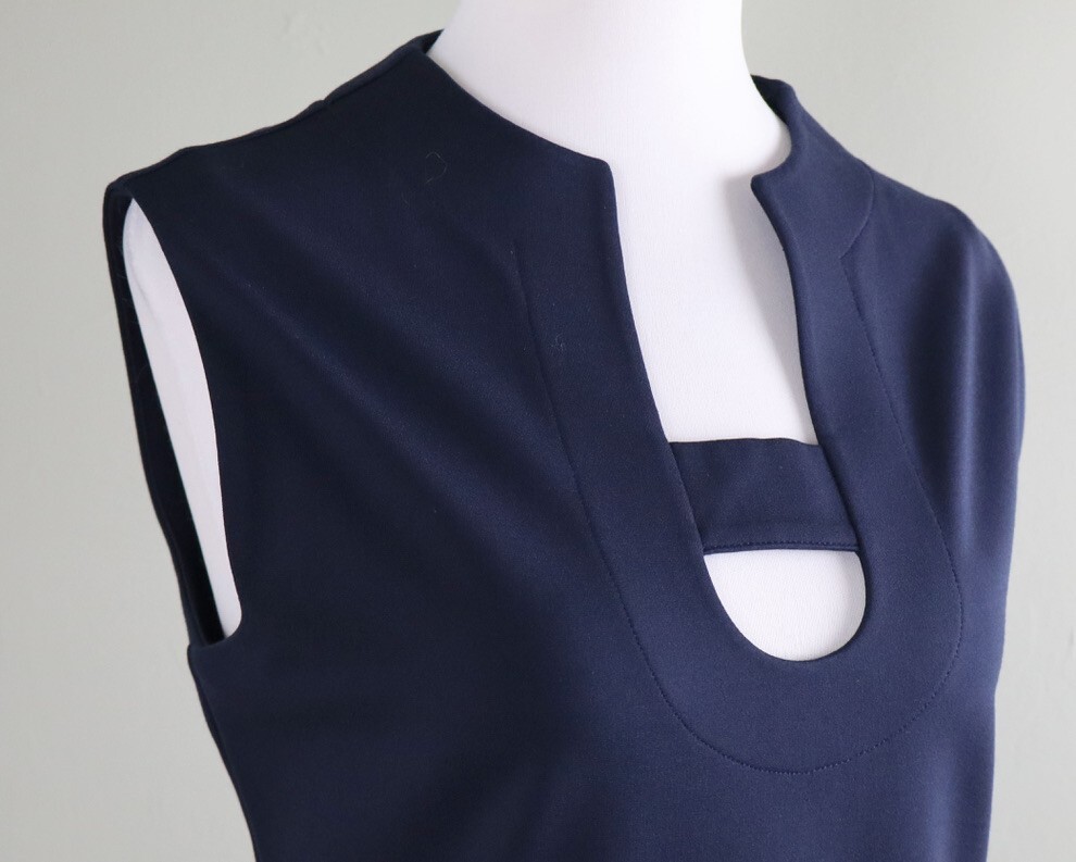 J. MCLAUGHLIN $178 Solid Navy Ponte Stretch Cutou… - image 3