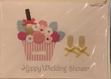 Papyrus Happy Wedding Shower Card Cheers and Much Happiness Congratulations NEW