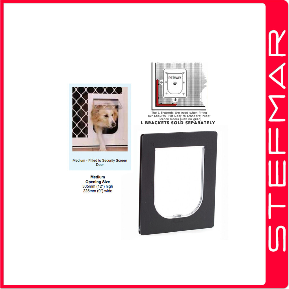PETWAY Pet Cat Puppy Dog Door for Security Door and Screen eBay