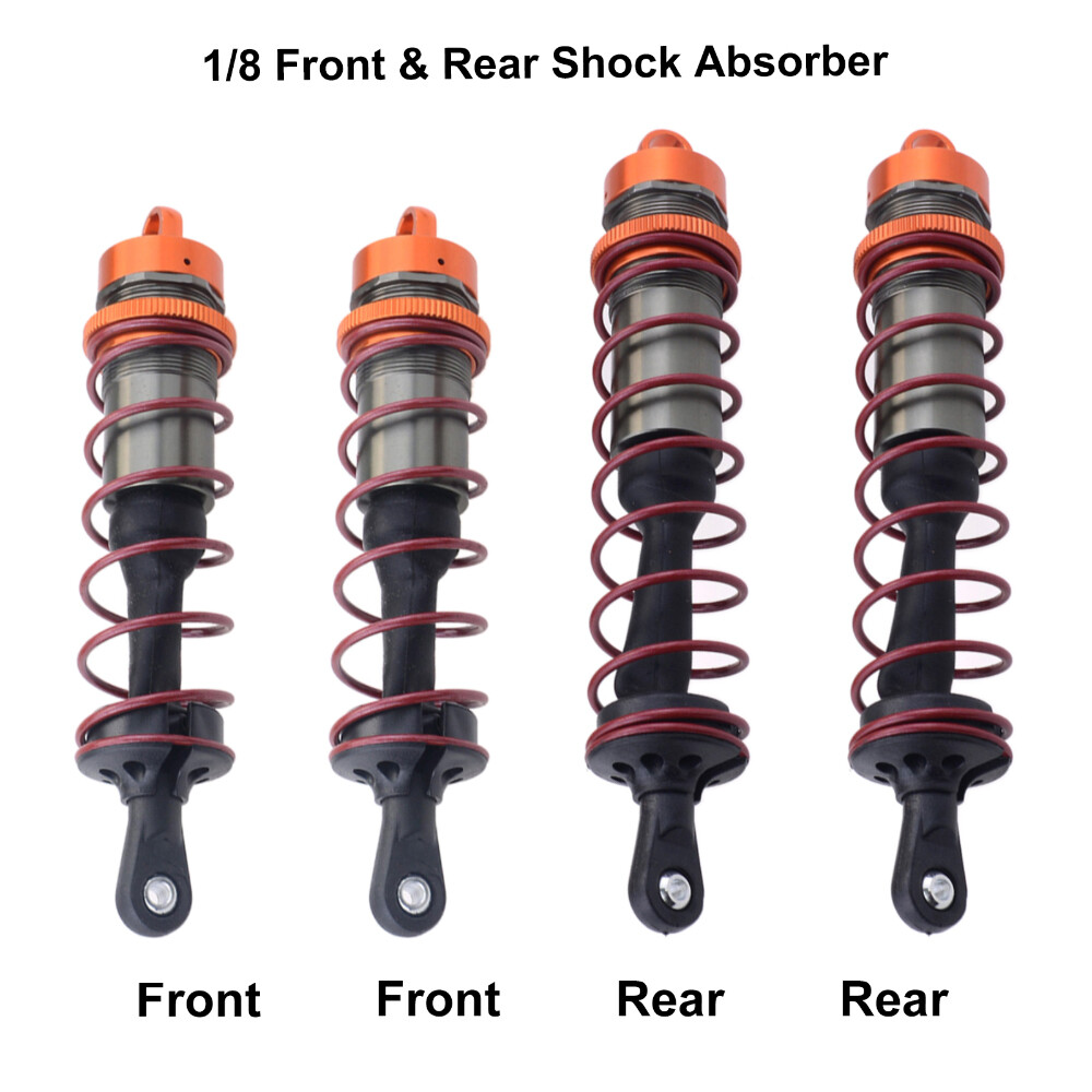 ※ジャンク品 ガソリンエンジン RCカー 調整可能サスペンション 4Pcs Shock Absorber Front/Rear 120mm/144mm Damper Suspension