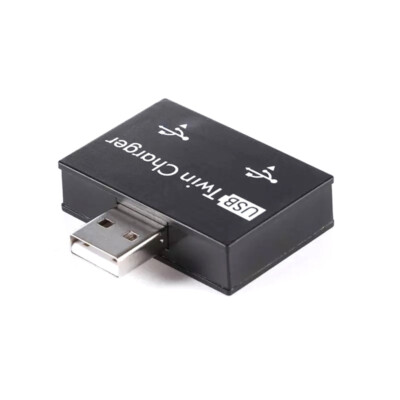 USB2.0 Male to Twin Charger Dual 2 Port USB Splitter Hub Adapter ConverterY-YF