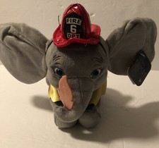 Dumbo Plush Stuffed Animal Disney Flying Elephant with Fireman Hat Cute Toys