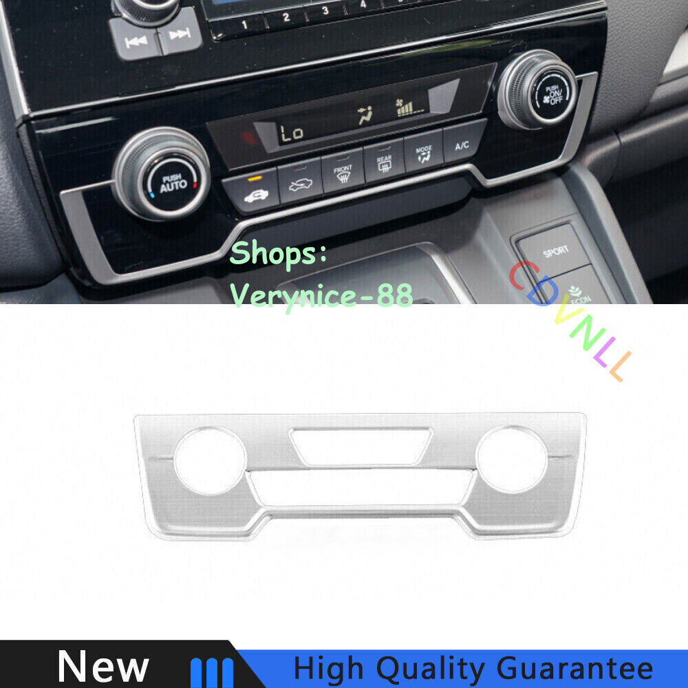 For Honda CRV CR-V 17-2022 Silver Titanium Console AC Button Control Frame Trim