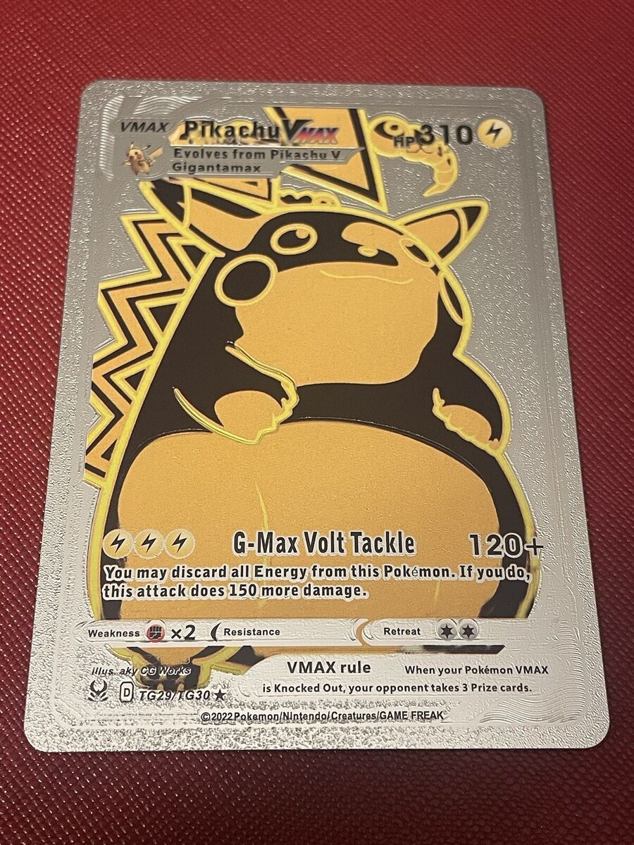Pikachu VMAX Silver Foil Fan Art Card TG29/TG30 Character Pikachu VMAX Silver Foil Fan Art Card TG29/TG30 Character