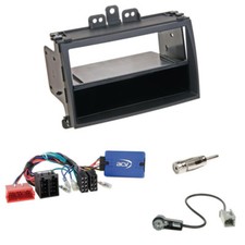 Doppel-DIN Blende+Fach black+CLARION LFB Lenkradinterface für Hyundai i20 ab2009