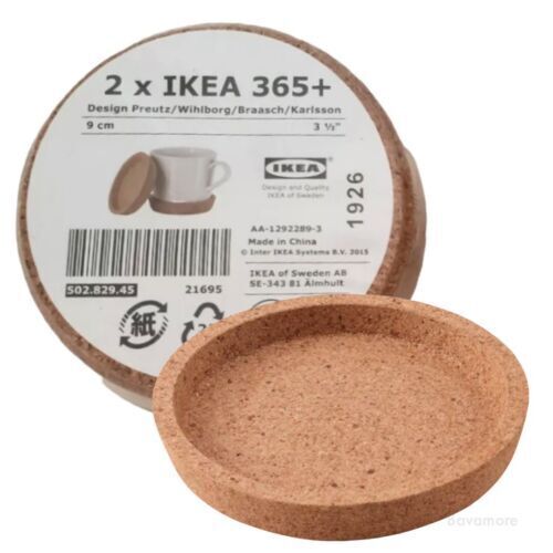  Geobom Natural Lip Cork Coasters for Drinks with