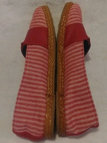 NAUTICA Women's Sz. 7.5 "Cape Coral" Red and White Striped Flats EUC Excellent - Picture 6 of 9