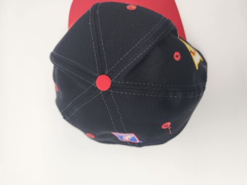 Cappello snapback Kansas City Chiefs vintage anni 90 logo 7 nero rosso scritto NFL berretto - Foto 5 di 12